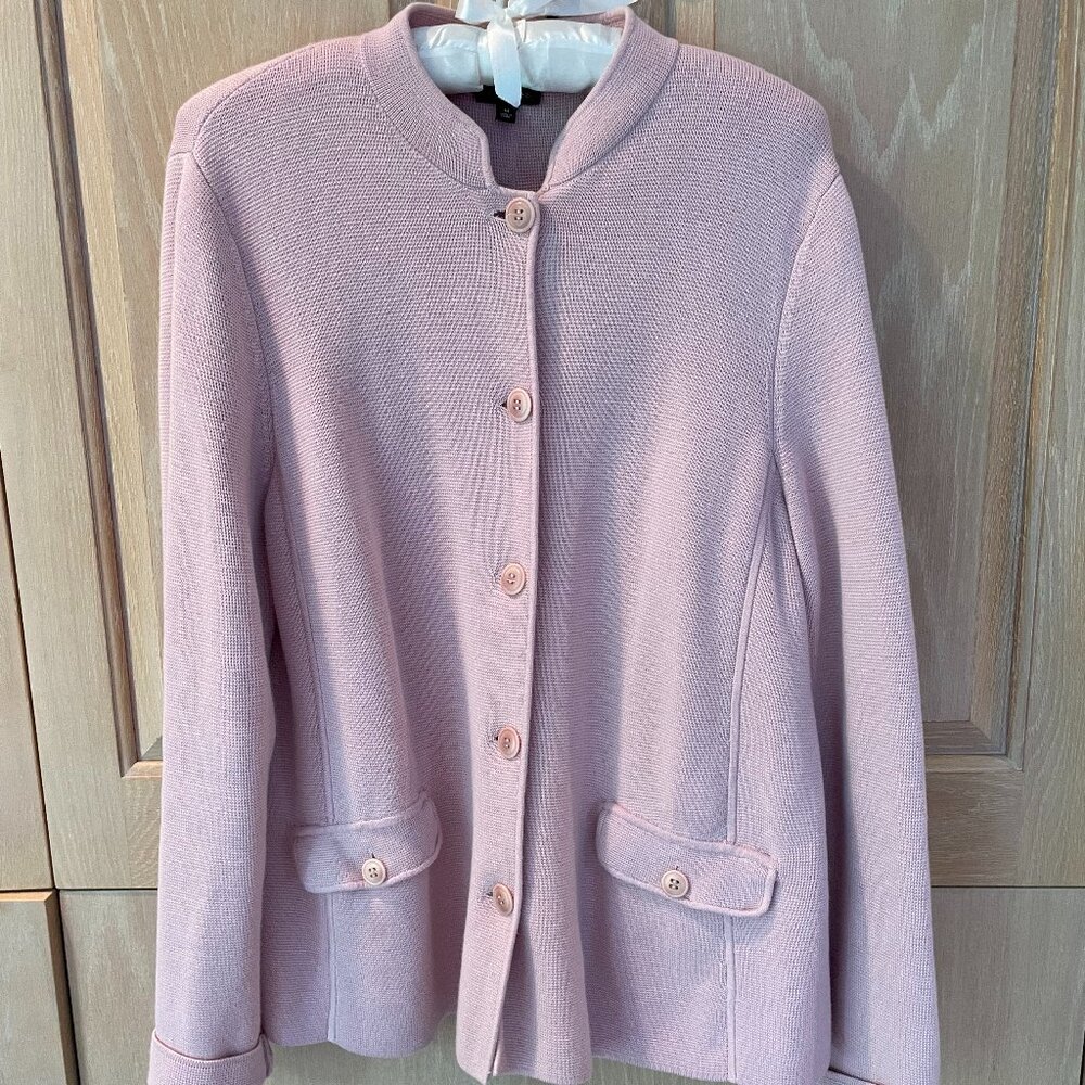 Talbots Dusty Pink Long Cardigan Jacket